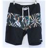 Image 1 : EKUMENIK MENS BLACK GRAPHIC TAILORED BOARD SHORTS