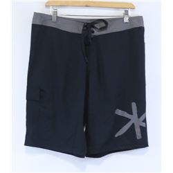 EKUMENIK MENS BLACK/GREY TAILORED BOARD SHORTS