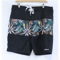 EKUMENIK MENS BLACK/GRAPHIC TAILORED BOARD SHORTS