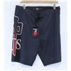Image 1 : RED DRAGON BLACK MENS LOGO BOARD SHORTS SIZE 32