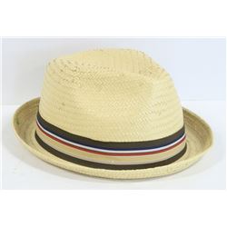 BRIXTON BLONDE WICKER STYLE FEDORA SIZE XL/7.75