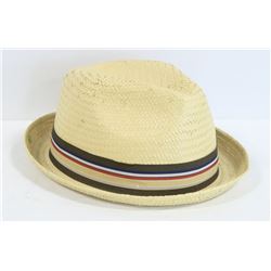 BRIXTON BLONDE WICKER STYLE FEDORA SIZE XL/7.75