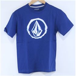 VOLCOM LOGO BLUE YOUTH T-SHIRT SIZE M/12