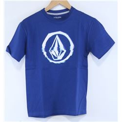 VOLCOM LOGO BLUE YOUTH T-SHIRT SIZE M/12