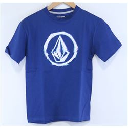 VOLCOM LOGO BLUE YOUTH T-SHIRT SIZE L/14