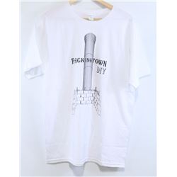 MENS WHITE PACKING TOWN DIY TSHIRT SIZE LARGE