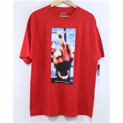 DGK MENS RED PIXELATED GRAPHIC T-SHIRT SIZE XL