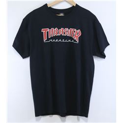 THRASHER MENS BLACK MAGAZINE TSHIRT SIZE LARGE