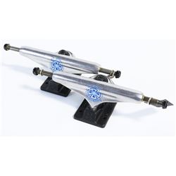 SET OF MILTON MARTINEZ 144 STAGE SILVER SKATEBOARD