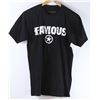 Image 1 : FAMOUS MENS BLACK LOGO TSHIRT SIZE MEDIUM