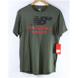 NEW BALANCE MENS ARMY GREEN TSHIRT SIZE MEDIUM