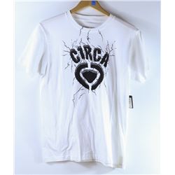 CIRCA MENS WHITE LOGO TSHIRT SIZE MEDIUM