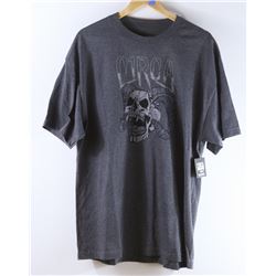 CIRCA MENS DARK GREY SKULL LOGO TSHIRT SIZE XLARGE