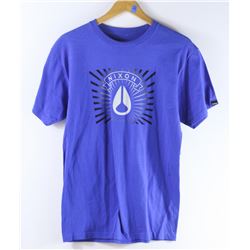 NIXON MENS BLUE LOGO TSHIRT SIZE MEDIUM