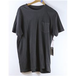 RVCA MENS DARK GREY PIGMENT DYED POCKET FRONT