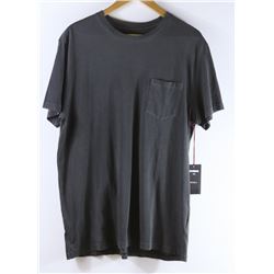 RVCA MENS DARK GREY PIGMENT DYED POCKET FRONT
