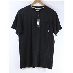 NIXON MENS BLACK POCKET FRONT TSHIRT SIZE MEDIUM