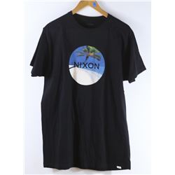 NIXON MENS PALM TREE TSHIRT BLACK SIZE LARGE