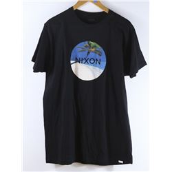 NIXON MENS PALM TREE TSHIRT BLACK SIZE LARGE