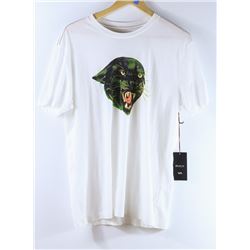 RVCA JAGUAR OFF WHITE MENS TSHIRT SIZE MEDIUM