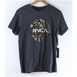 RVCA MENS GREY VINTAGE DYE CAMO TSHIRT SIZE MEDIUM