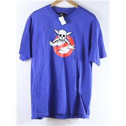 FOURSTAR MENS BLUE SKULL TSHIRT SIZE LARGE