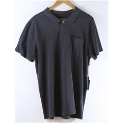 RVCA MEN'S GREY PIGMENT POLO SHIRT SIZE X-LARGE