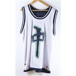 RED DRAGON MEN'S WHITE & NAVY BASKETBALL JERSEY
