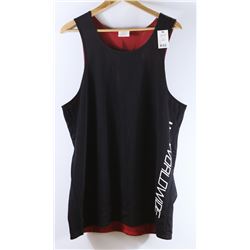 HUF RED WITH MARIJUANA LEAF BASKETBALL JERSEY