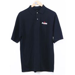 JERZEES MEN'S BLACK POLO PLUSH SHORT SLEEVE SHIRT