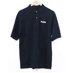 JERZEES MEN'S BLACK POLO PLUSH SHORT SLEEVE SHIRT
