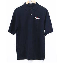 JERZEES MEN'S BLACK POLO PLUSH SHORT SLEEVE SHIRT