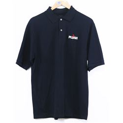 JERZEES MEN'S BLACK POLO PLUSH SHORT SLEEVE SHIRT