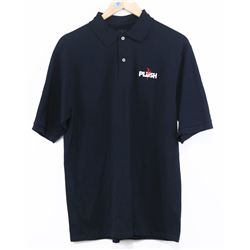 JERZEES MEN'S BLACK POLO PLUSH SHORT SLEEVE SHIRT