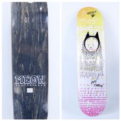 MEOW SKATEBOARDS CAT LOGO 7.75" SKATE DECK