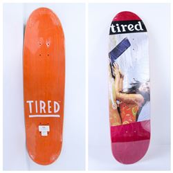 TIRED GRAPHIC/ORANGE 8.5" SKATE DECK