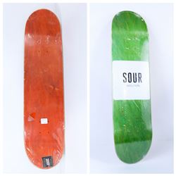 SOUR GREEN/ORANGE 8" PRO SKATE DECK
