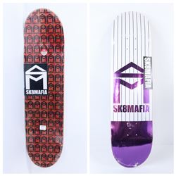 SK8MAFIA PURPLE/RED 8" SKATE DECK