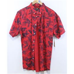 ELEMENT MEN'S RED HAWAIIAN STYLE SHORT SLEEVE