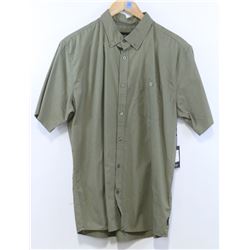 BRIXTON HEATHER OLIVE MEN'S SHORT SLEEVE BUTTON UP