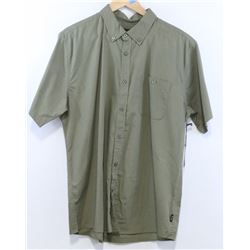 BRIXTON HEATHER OLIVE MEN'S SHORT SLEEVE BUTTON UP