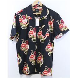 HUF CANDIN SHORT SLEEVE MEN'S BLACK BUTTON UP
