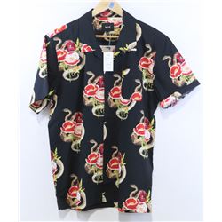 HUF CANDIN SHORT SLEEVE MEN'S BLACK BUTTON UP