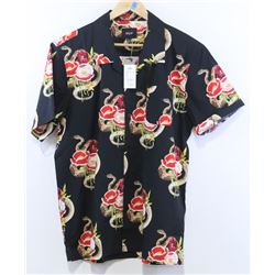 HUF CANDIN SHORT SLEEVE MEN'S BLACK BUTTON UP