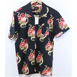 HUF CANDIN SHORT SLEEVE MEN'S BLACK BUTTON UP