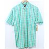 Image 1 : ELEMENT MEN'S GREEN PLAID SHORT SLEEVE BUTTON UP
