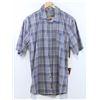 Image 1 : ALTAMONT MEN'S GREY PLAID SHORT SLEEVE BUTTON UP