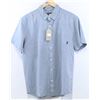 Image 1 : EKUMENIK MEN'S DENIM STYLE BUTTON UP SHORT SLEEVE