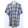 Image 1 : LIFETIME MEN'S BLUE PLAID SHORT SLEEVE BUTTON UP