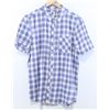Image 1 : ELEMENT MEN'S BLUE/WHITE PLAID SHORT SLEEVE BUTTON
